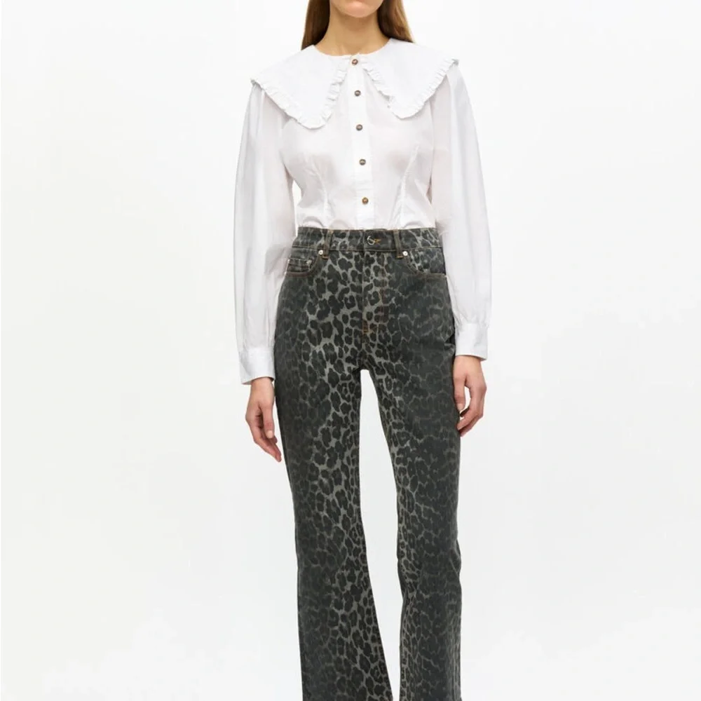 Never worn GANNI Dark Leopard Print Jeans - Picture 1 of 7